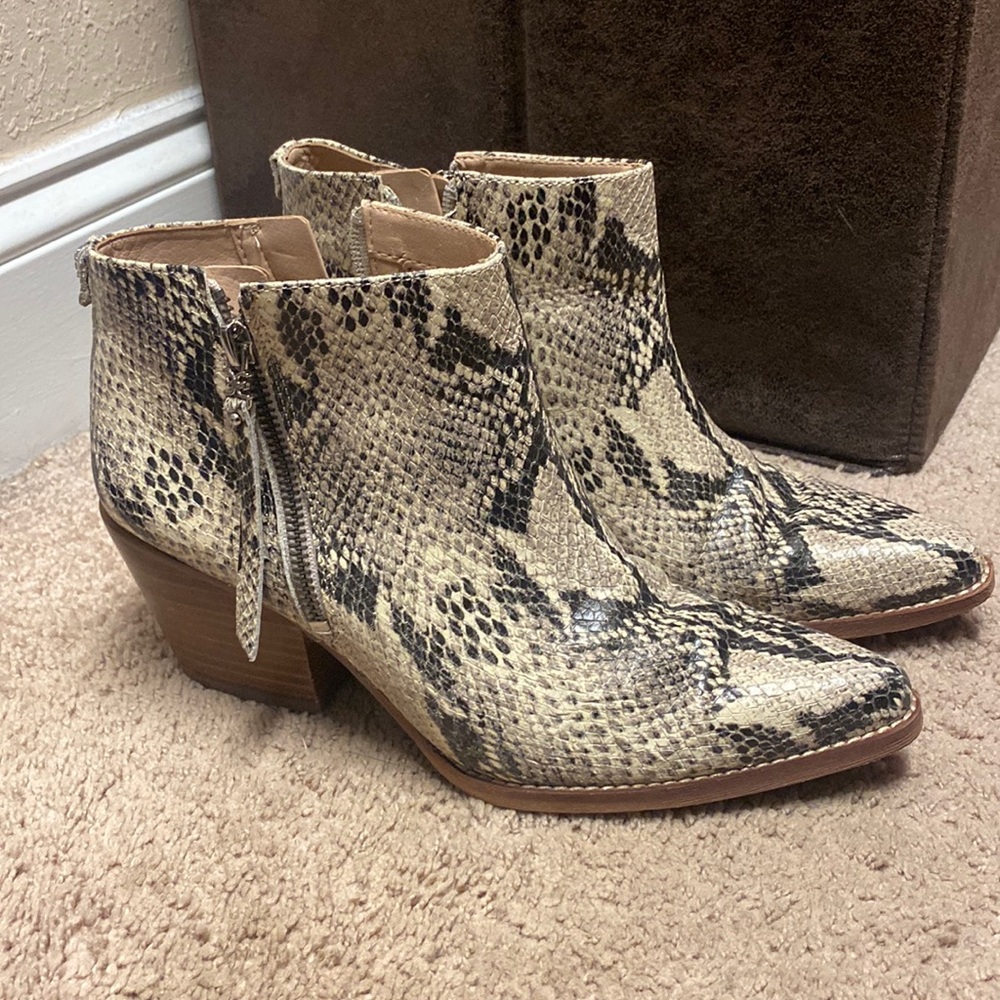 Sam Edelman snakeskin booties